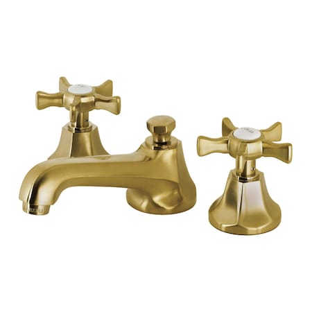 Kingston Brass KS4467NX Widespread Bathroom Faucet with Brass Pop-Up, Brushed Brass KS4467NX